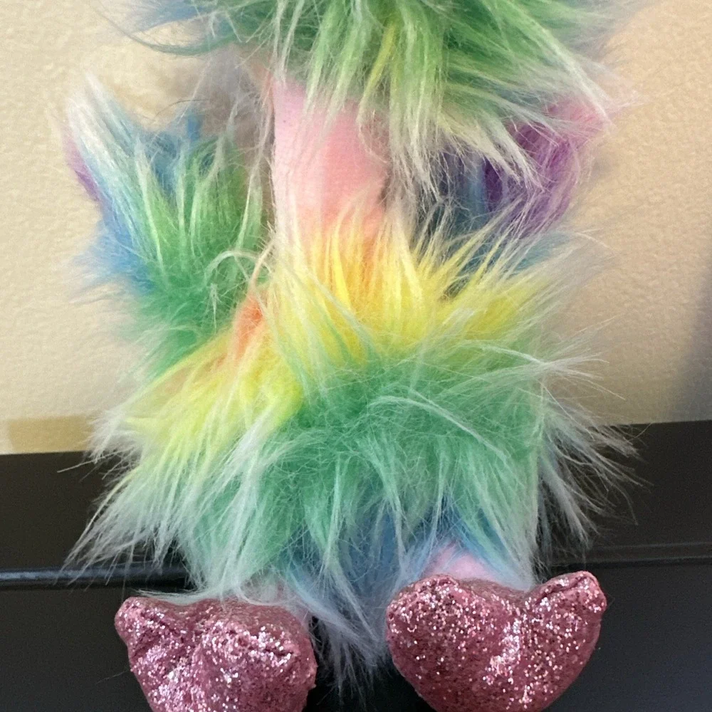 Ty PIPPA And ASHA Rainbow Sherbert Fur Platypus AND Ostrich‎ Beanie Boo